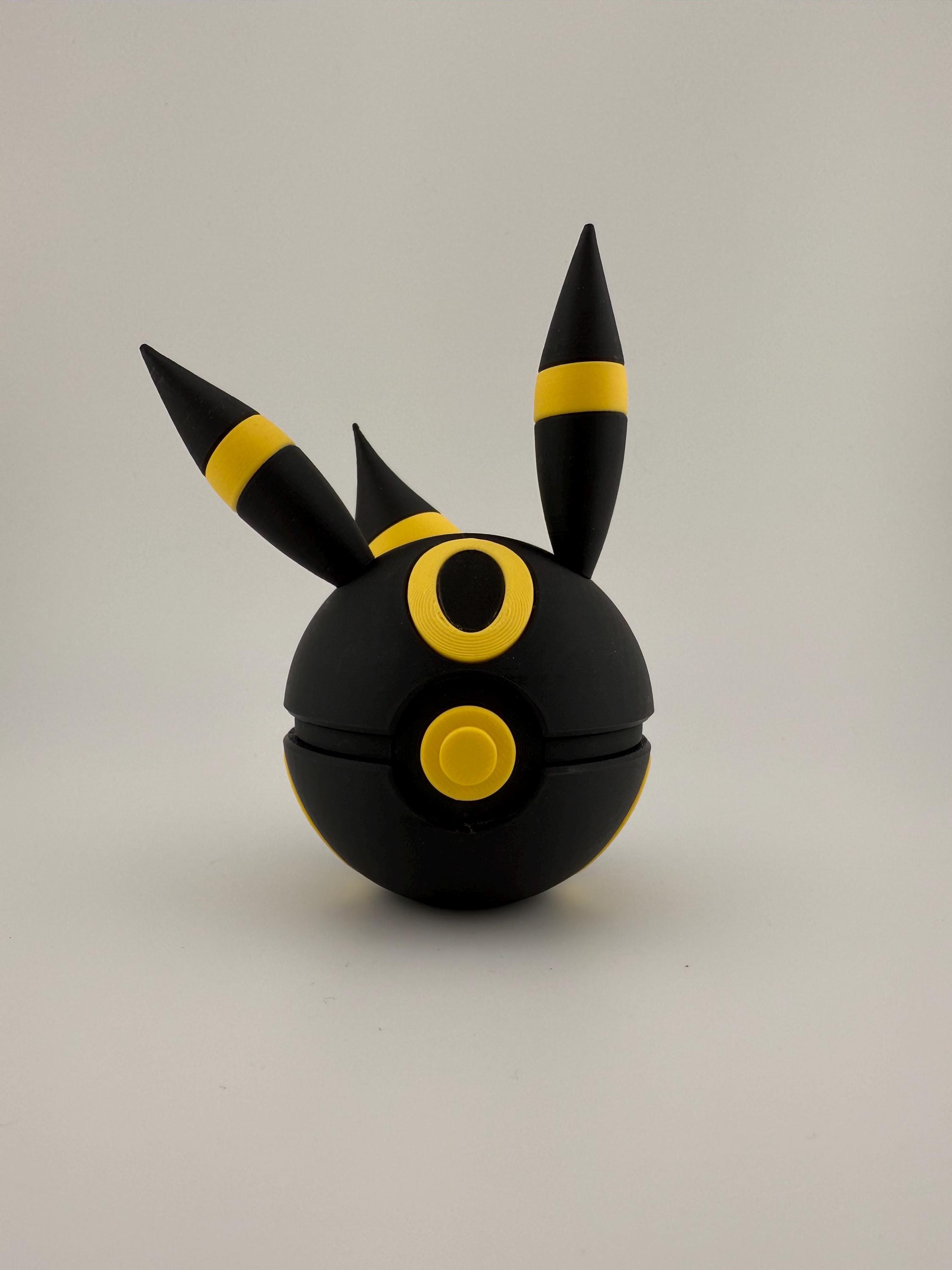 Shiny Umbreon Pokeball | 3D Printed Pokemon Display Piece