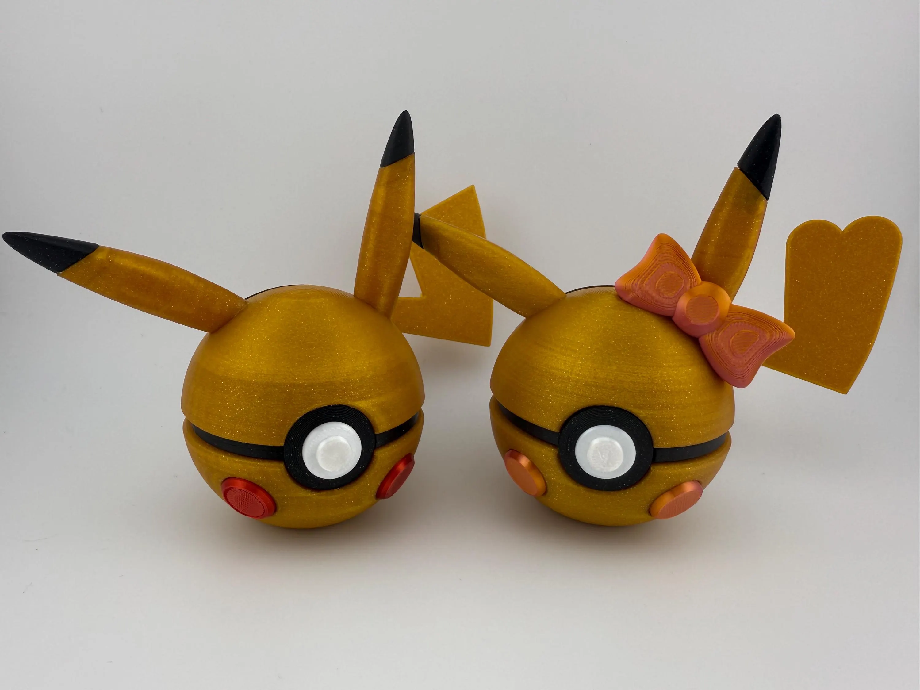 Shiny Pikachu Pokeball | 3D Printed Pokemon Decor Piece