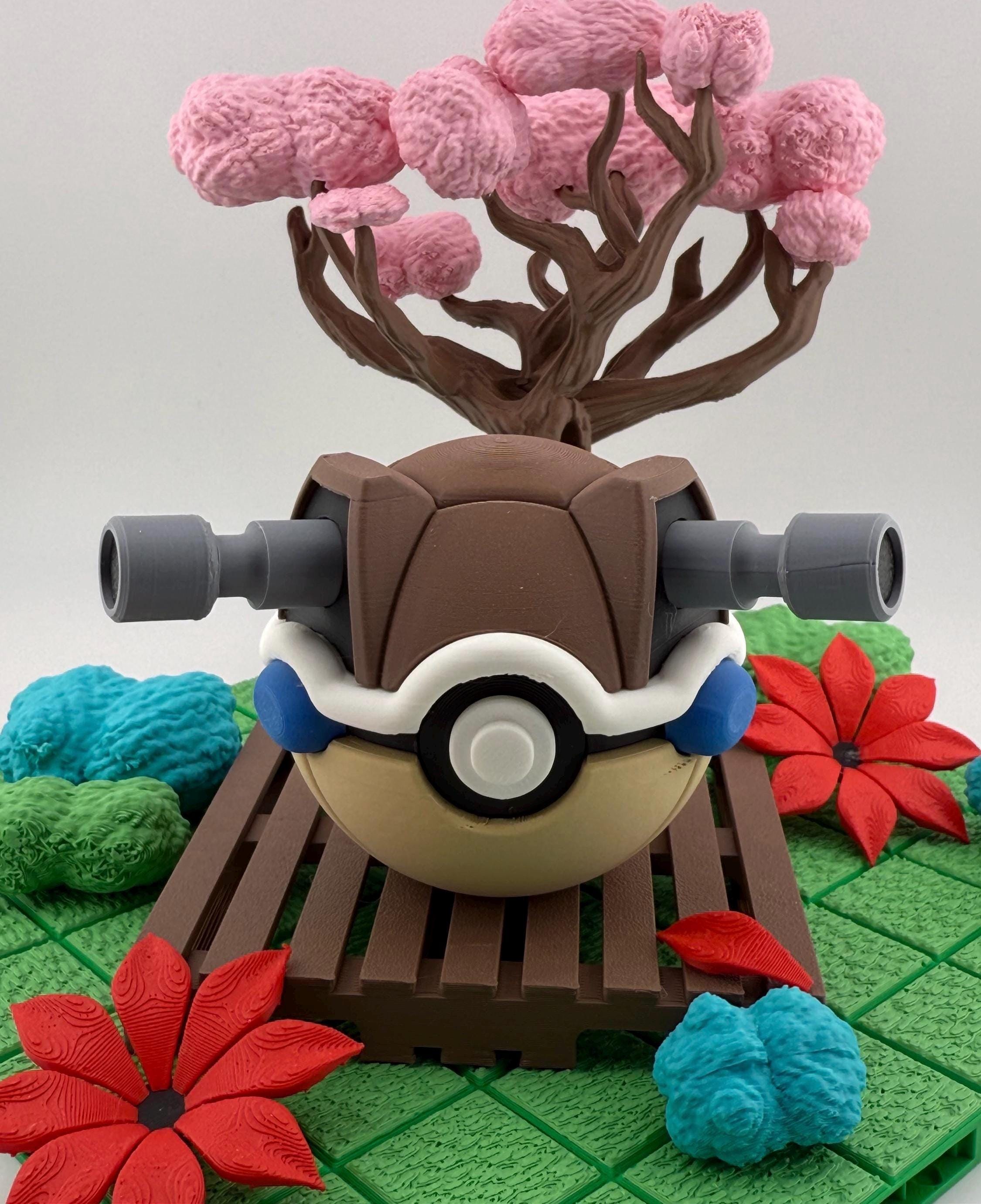 3D Printed Blastoise Pokeball | Pokemon Decor Piece