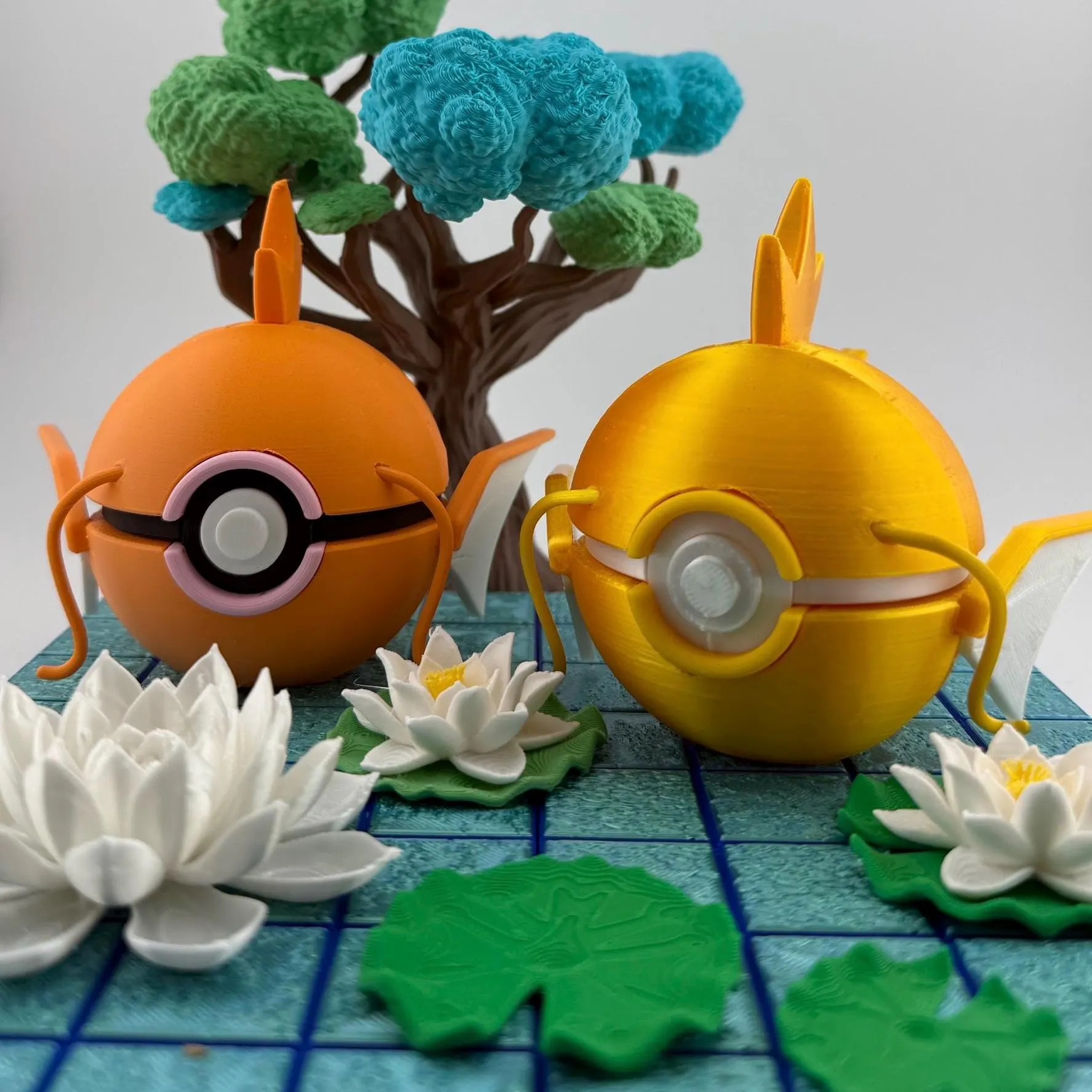 Magikarp Pokeball | 3D Printed | Pokemon Collectors Gift | Handmade Shiny Magikarp Pokeball Display & Decor Piece | N3D Licensed — photo 3